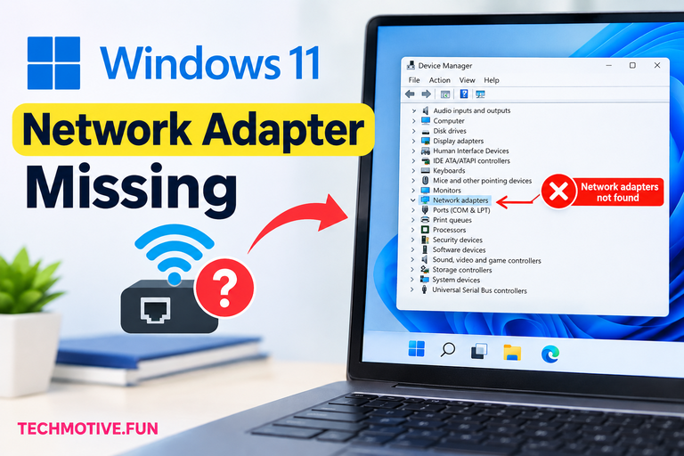 Windows 11 Network Adapter Missing? Show Hidden Devices, Reinstall, and Reset Network