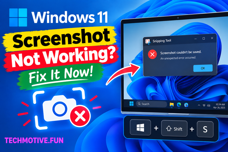 Windows 11 Screenshot Not Working? Snipping Tool and Shortcut Fixes