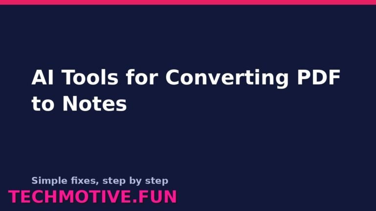 AI Tools for Converting PDF to Notes: 7 Honest Options Compared