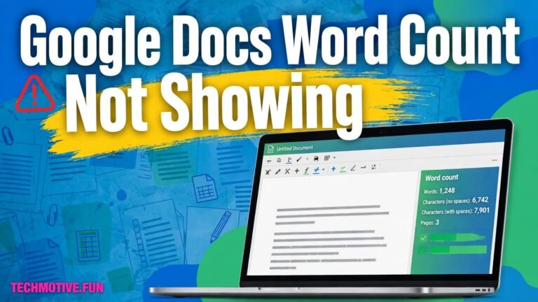 Google Docs Word Count Not Showing? How to Bring It Back